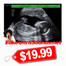 2D Fake Ultrasound Sonogram with Green Info Bars at the Top