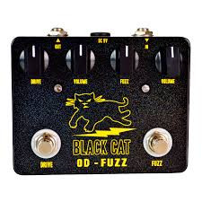 Black Cat OD Fuzz guitar pedal that gives an array of overdriven