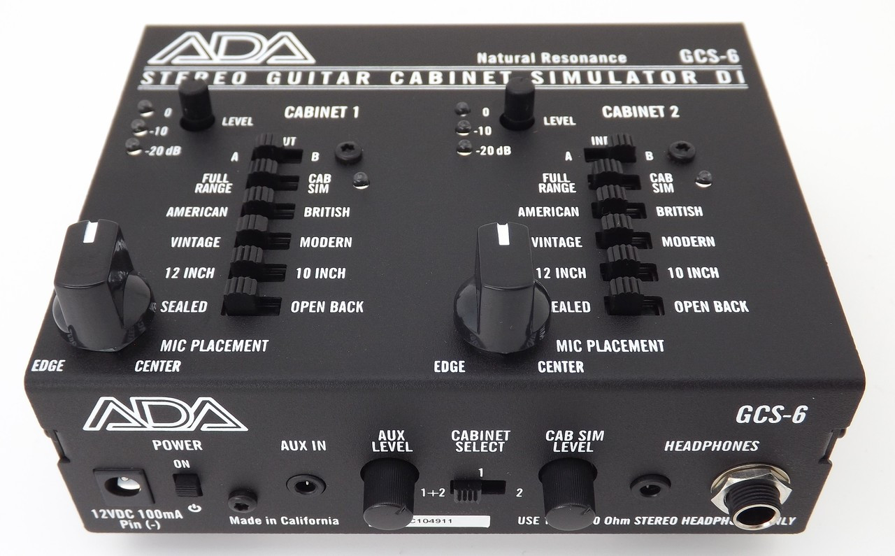 ADA GCS-6 Stereo Guitar Cabinet Simulator & DI Box