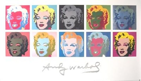 Very Rare Limited Ed Andy Warhol 10 Marilyn Monroe America Art Gallery