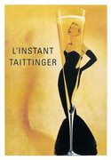 Large Taittinger Grace Kelly Champagne Print Poster