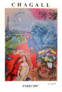 Marc Chagall Paris Eiffel Tower Serenade Le Rare Signed