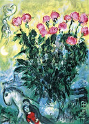 Marc Chagall, The Chagall Roses Lithograph Print