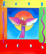 Peter Max Rare Stunning Angel In The Sun Hand Signed Lithograph