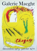 Rare! Marc Chagall Moulot  Paris Vintage Lithograph