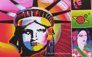 Rare Peter Max Out Of Print Liberty Exibition Poster