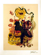 Rare Signed Salvador Dali Dream Portrait Ltd Ed W/coa