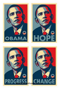 Barack Obama Presidential Poster Set Of 4