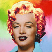 Dynamic Steve Kaufman Marilyn Monroe Pop "Multi Skin Tone"