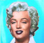 Exciting Steve Kaufman Marilyn Monroe Pop "Blue"