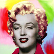 Fab! Steve Kaufman Marilyn Monroe Pop "Multi Color Background"