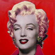 A Fabulous Steve Kaufman Marilyn Monroe Pop "Red"