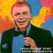 Stunning Steve Kaufman Vegas Crooner