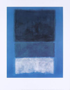 Stunning Rothko No 14 White and Greens in Blue