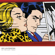 Roy Lichtenstein, In the Car Art Print