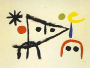 Joan Miro Le Petit Chat, 1951 Art Print