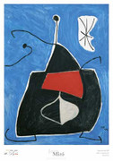 Joan Miro Dona, Ocell, Estel, 1978 Art Print
