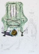 Fab! Breathing Pneumatic Armchair, Ltd Ed Mixed Media (Lithograph & Collage), Dali