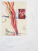 Exciting Liquid and GaseousTelevision, Ltd Ed Mixed Media (Lithograph & Collage), Dali 