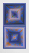 Extraordinary Bi-Rhombs, Ltd Ed Silk-screen, Victor Vasarely - Large!