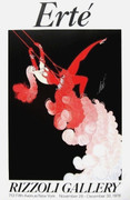 Fabulous Trapeze, 1978 Exhibition Poster, Erte - Signed! 