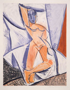 Pablo Picasso Estate Collection Etude pour le nu a la Draperie Hand Signed with COA
