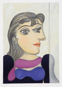 Pablo Picasso Estate Collection Buste de Femme Au Foulard Mauve Hand Signed with COA