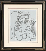 Pablo Picasso, Femme Accoudee (Bloch 922), 1959, Linocut - Signed with COA