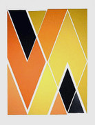 Fab! Diagonal Composition Silk-Screen, Larry Zox - Signed