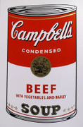 Andy Warhol Campbell Soup Can Beef Sunday B Morning Silkscreen Print 