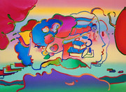 Hand Signed Three Faces By Peter Max Retail $4.7K