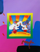 Hand Signed Cosmic Runner (Overpaint) By Peter Max Retail $4.2K