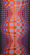 Hand Signed Kaaba III By Victor Vasarely 