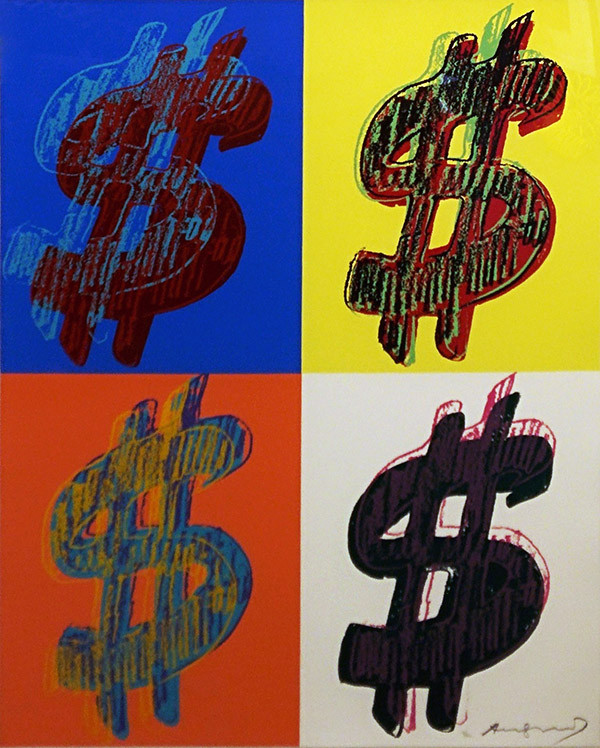 Hand Signed $ (Quadrant) FS II.284 By Andy Warhol - America Art