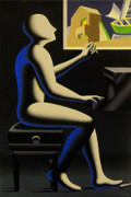 Hand Signed The Architecture Of Sound By Mark Kostabi Retail $10.4K