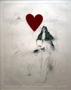 Hand Signed Girl & Dog By Jim Dine Retail $6K