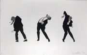 NEW! Fabulous Robert Longo Men in Cities Triple One Lithograph  Hand Signed