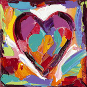 America Art Selects Colorful Expressive  Love Heart   I  Giclee Print