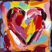 America Art Selects Colorful Expressive  Love Heart  II  Large Giclee Print