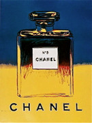 Andy Warhol Sensational Chanel LARGE Yellow Lithograph Paper Mounted on Canvas Last Ones