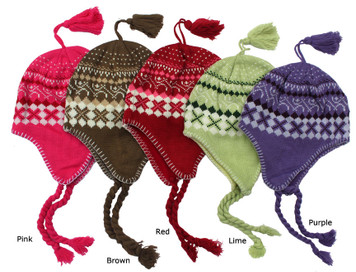 Knit snow beanies for women and teens.