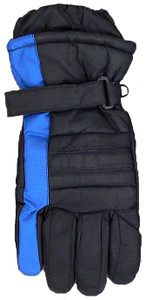 Men's Insulated Ski Gloves (Black/Royal Blue)