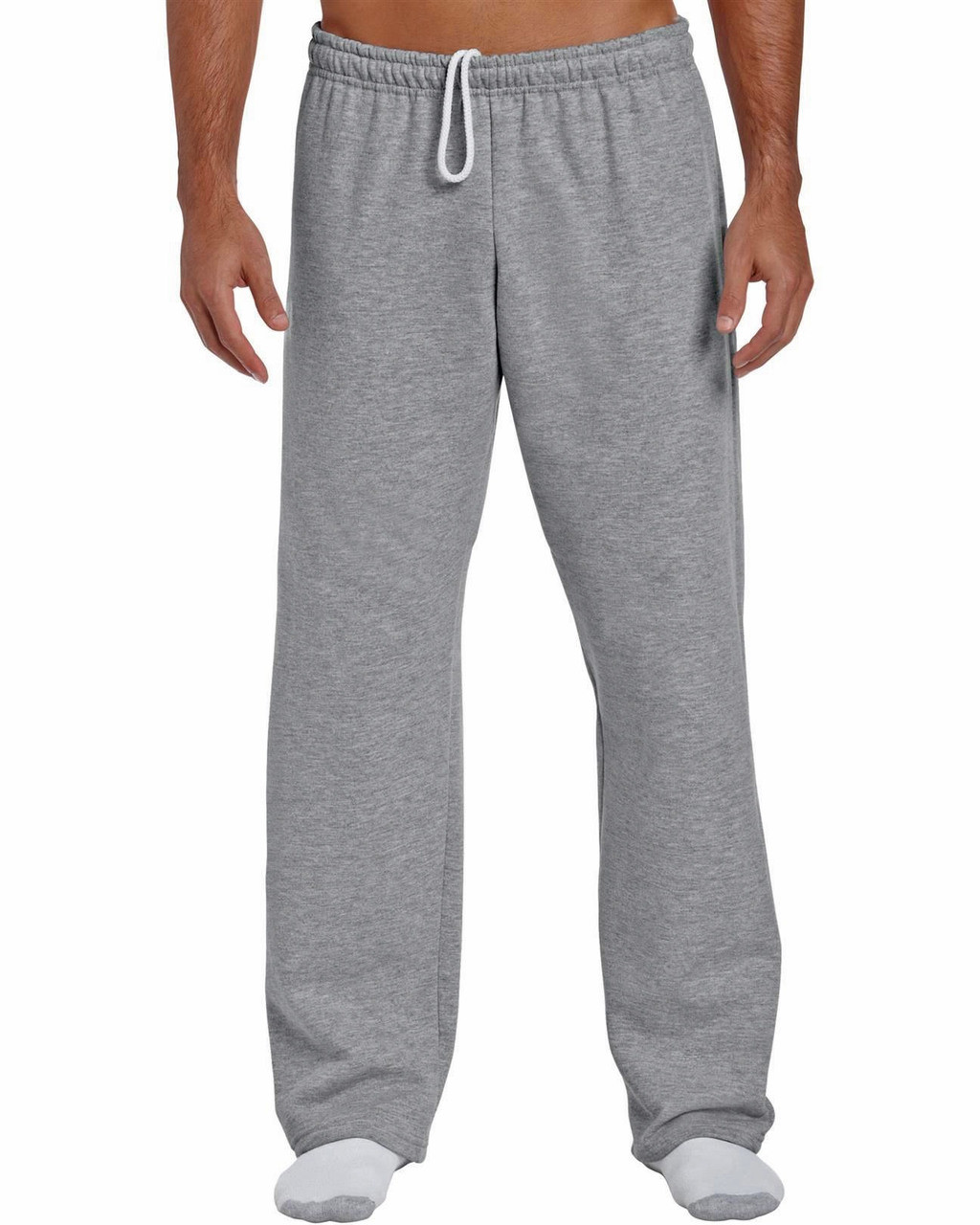 Sweatpants with non-elastic ankles