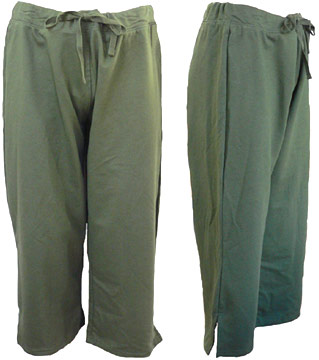 Womens cotton capri cropped pants by 