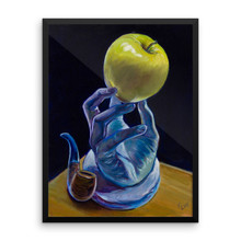 This is not an apple (homage to Magritte) -  Framed poster