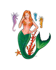 Mermaid Series: Redhead Mermaid - Poster
