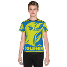 Diligent Dolphin All Over - Youth crew neck t-shirt