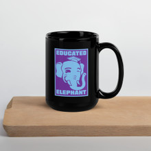 Educated Elephant - Black Glossy Mug