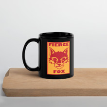 Fierce Fox - Black Glossy Mug
