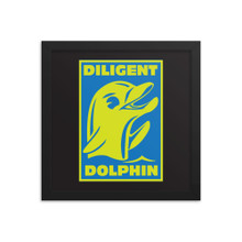 Diligent Dolphin - Framed poster